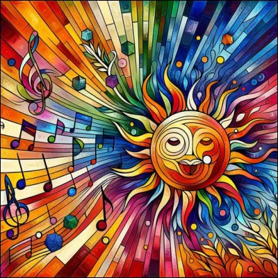 Il nous chantait : "Viens danser, j'ai du soleil sur la peau, j'ai dans le cur un bongo..." :