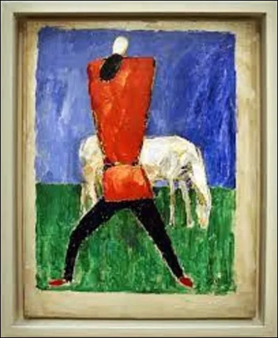 ''Le Cheval blanc'' ou ''Homme et cheval'' est un tableau datant de 1930 ou 1931. Quel artiste est l'auteur de cette toile ?