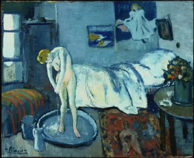 Quel peintre a réalisé la toile "La Chambre bleue" ?