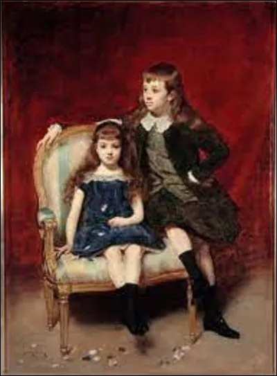 Quel académique a exécuté, en 1890, cette toile intitulée ''Portrait de Marguerite et de Robert de Broglie'' ?