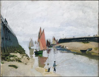 Qui a peint "Entrée du port de Trouville" ?
