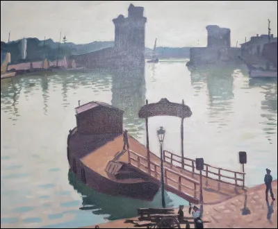 Qui a peint "Le port de La Rochelle, le ponton" ?