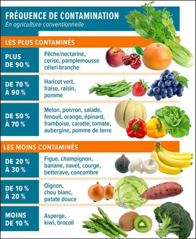 Ces gâteaux nous prouvent que tout ce qui est bio n'est pas d'or !
Mais ne crachons pas dans la soupe, quel fruit issu de l'agriculture conventionnelle est contaminé par des pesticides dans plus de 90 % des cas ?