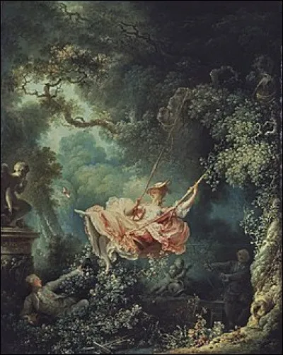 Quelle est l'initiale du nom du peintre rococo auteur de la toile "Les Hasards heureux de l'escarpolette" ?