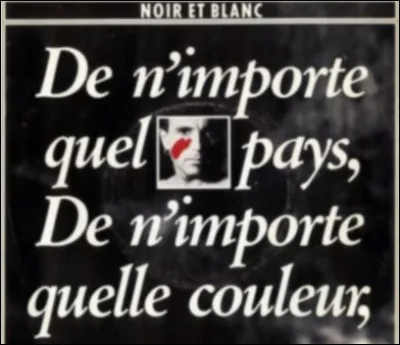 Qui interprète la chanson "Noir et blanc" ?