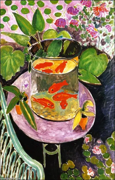 Quel artiste a peint ce tableau intitulé "Les Poissons rouges" ?