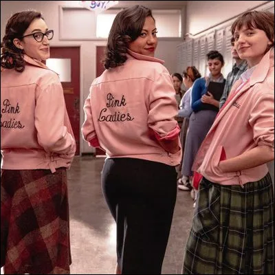 Dans quel film se déroulant dans un lycée américain apparaît le groupe délèves appelé les Pink Ladies ?