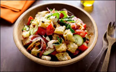 De quelle région d'Italie vient cette salade (appelée panzanella) composée de pain, tomates, oignons rouges,concombre, poivre et huile d'olive ?