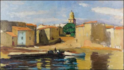 Albert MArquet a peint le tableau intitulé"Le Port de la Ponche, Saint-Tropez".