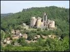 Un minuscule village au pied d'une norme forteresse imposante, bel exemple d' architecture militaire.