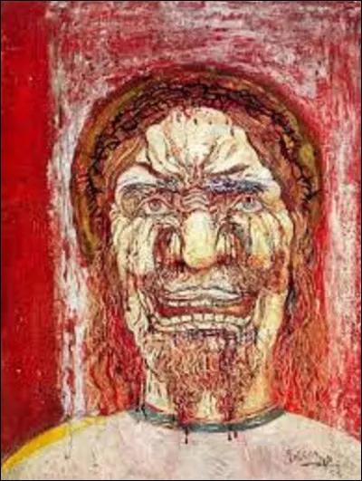 Lequel de ces trois symbolistes belges, a réalisé cette huile sur panneau intitulée ''L'Homme de douleur'', en 1892