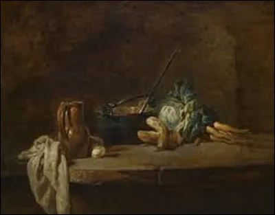 Vers 1732, quel peintre a réalisé cette nature morte intitulée ''Légumes pour la soupe'' ?