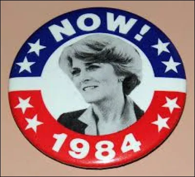 En 1984, Geraldine Ferraro, première femme nommée par un grand parti en tant que candidate à la vice-présidence des États-Unis, aux côtés de Walter Mondale, était alors ...