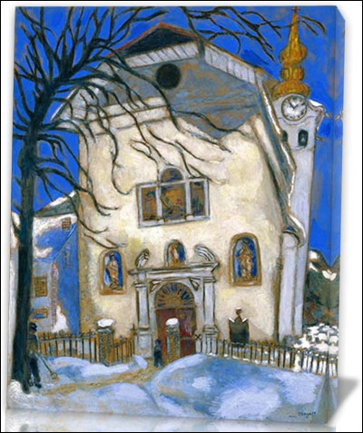 Qui a peint "L'Église couverte de neige" ?
