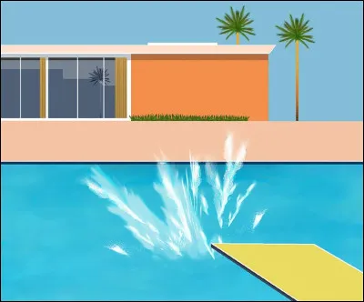 Quel est le titre ce célèbre tableau de David Hockney représentant une piscine en Californie ?