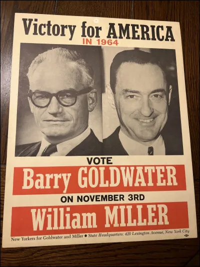 En 1964, Goldwater, candidat du parti républicain, était alors ...