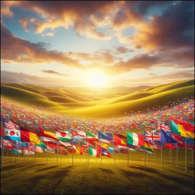 Maintenant, je vous laisse appuyer sur le drapeau du pays eurasiatique.