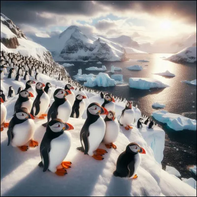 Lequel des deux oiseaux suivants vit au pôle Sud ?