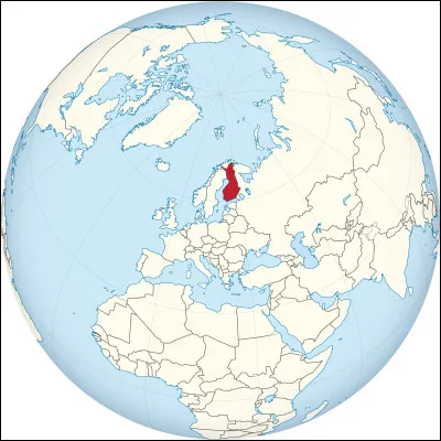 Quel pays est colorié en rouge sur ce globe terrestre ?