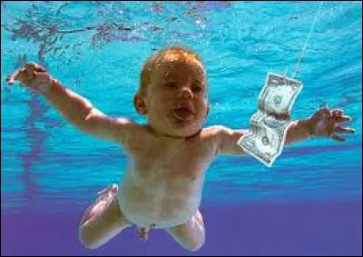 Quel groupe rock a publié cet album où sur la pochette se trouve un bébé nageant dans une piscine ?
