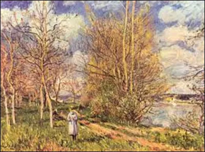 Réalisé en 1880, ''Les Petits Prés au printemps", est un tableau impressionniste. Quel artiste a peint ce paysage ?