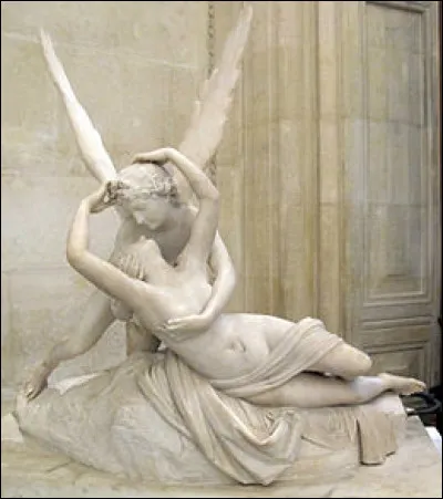 Qui est l'auteur du groupe statuaire en marbre sculpté entre 1787 et 1793, intitulé " Psyché ranimée par le baiser de l'Amour " ?