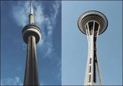 La tour 'Space Needle' de Seattle est-elle plus ou moins haute que la Tour CN de Toronto ?