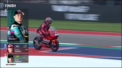 En Moto3, David Alonso remporte la course avec beaucoup davance. La course a été plus serrée pour les deux pilotes derrière lui ; pour combien de millièmes Daniel Holgado a-t-il fini deuxième ?