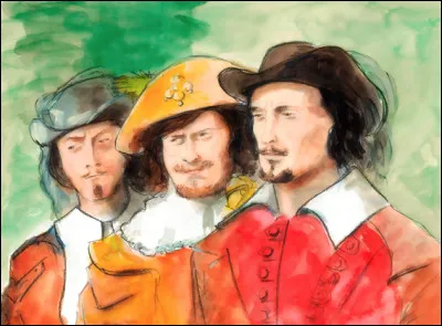 Quels sont les noms des 3 mousquetaires du roi Louis XIII qui collaborent avec l'aventurier D'Artagan ?