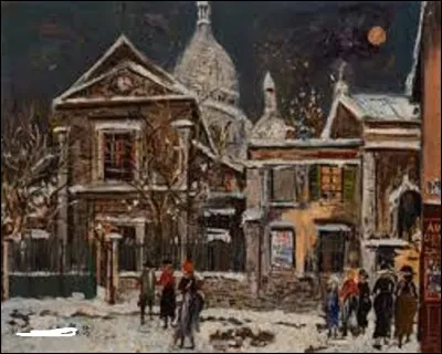 À quel artiste doit-on ce tableau intitulé ''Nuit de Noël à Montmartre sous la neige'' ?