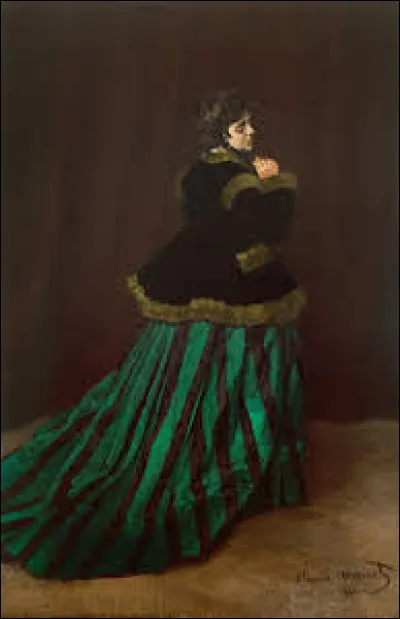 "La Femme à la robe verte" est un tableau peint, en 1866, par ...