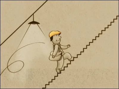 Dans la comptine "Pirouette, cacahuète", qui s'est cassé le bout du nez en montant les escaliers ?