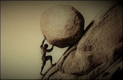 Qui a reçu comme punition éternelle de pousser un rocher jusqu'en haut d'une montagne et est enfermé au Tartare pour avoir défié les dieux ?