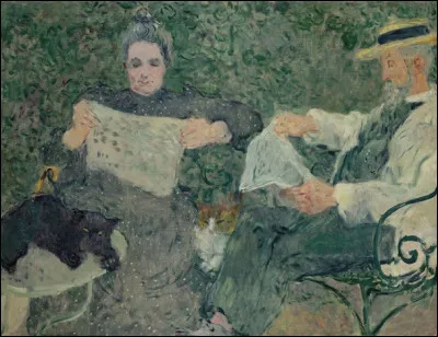 Quel peintre a repr&eacute;sent&eacute; ses parents dans "La lecture du journal" ?