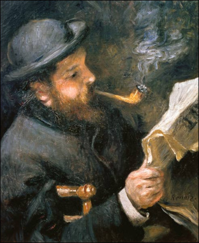 Quel peintre a représenté Claude Monet lisant le journal ?