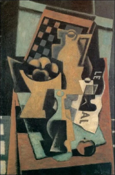 Qui a peint "Nature morte au damier et au journal" ?