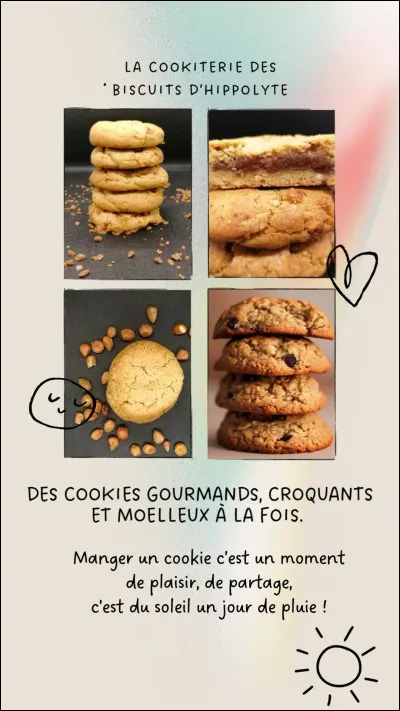 Dans la cookiterie des "Biscuits d'Hippolyte", comment s'appelle l'assortiment qui permet de goûter un cookie de chaque saveur ?