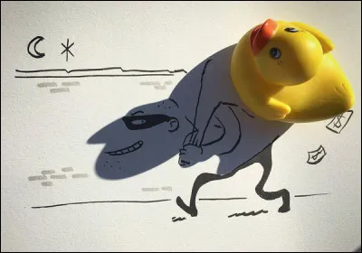 Sur l'image, quelle partie du corps du voleur n'est pas dessinée ?