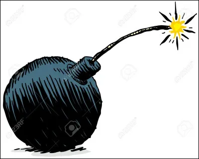 Une bombe tombe dans ton jardin.
Pour prévenir les autres, tu dis...