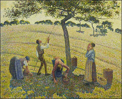 Qui a immortalisé "La Récolte des pommes" ?