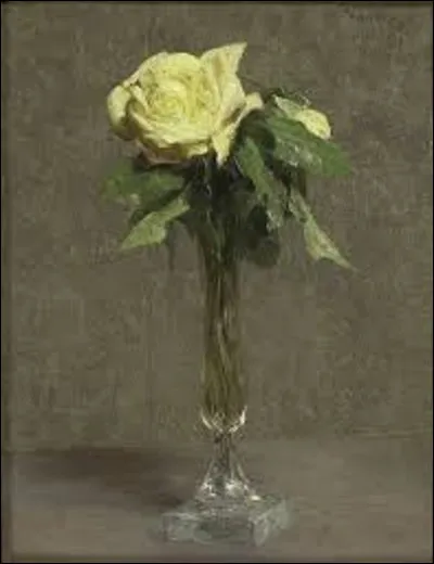 À quel réaliste doit-on cette toile intitulée ''Nature morte à la rose jaune'', ou ''Rose jaune'', en 1871 ?
