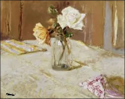 À quel nabi doit-on cette toile nommée ''Roses dans un vase de verre'', vers 1919 ?