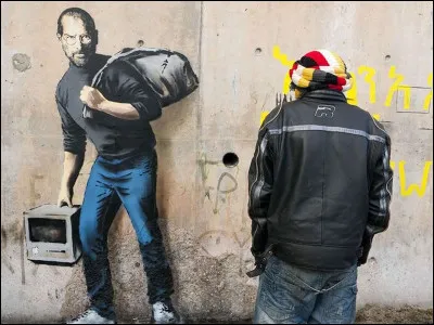 Qui est l'auteur de cette fresque murale dans la ''Jungle de Calais'' ?