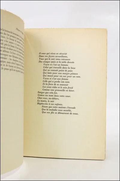 "SI c'est un homme" est le titre d'un livre de Primo Levi.