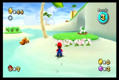 À l'effigie de quel personnage de Super Mario Sunshine est la statue présente au centre de la Plage Astrale ?