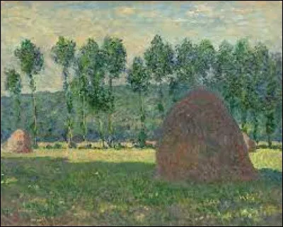 Qui a peint ce tableau nommé "Meule de foin près de Giverny" ?