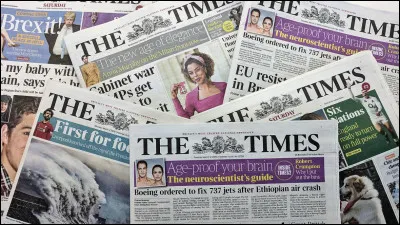 En quelle année le quotidien britannique "The Times" est-il fondé ?
