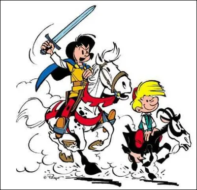 Dans la bande dessinée "Johan et Pirlouit", quel animal est chevauché par Pirlouit ?