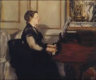À la fin des années 1860, quel impressionniste a réalisé le portrait de son épouse en train de jouer du piano ?