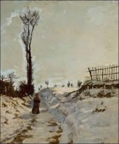 Datant de 1869, ''Chemin creux, effet de neige'' est une toile impressionniste. Quel artiste a réalisé ce tableau ?